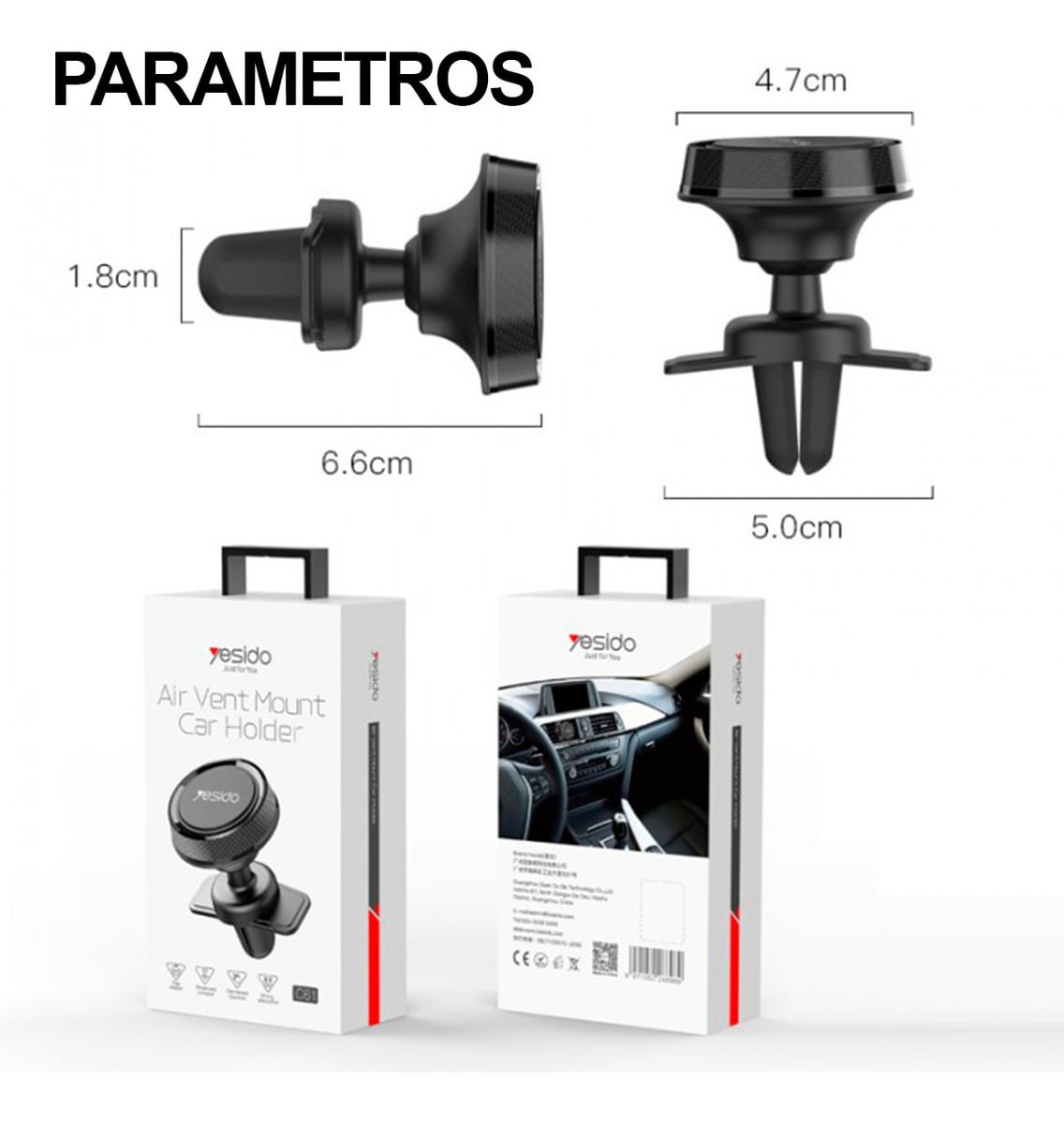 Soporte Holder Porta Celular Magnetico Marca Yesido C61 – imagen 4