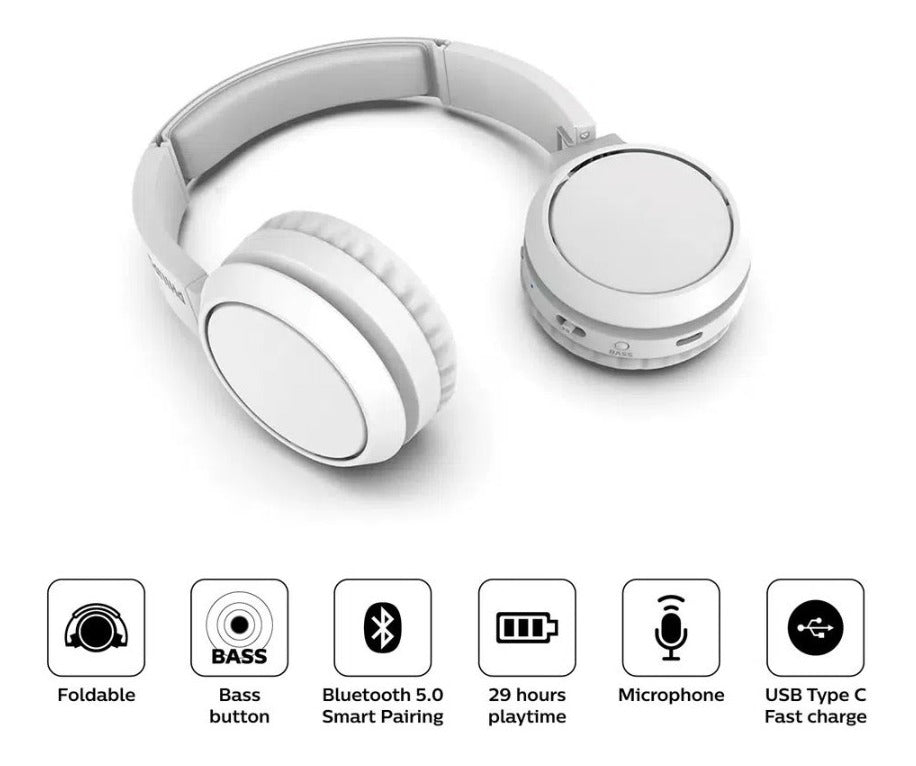 Audífono Bluetooth Philips Tah4205 Blanco – imagen 4