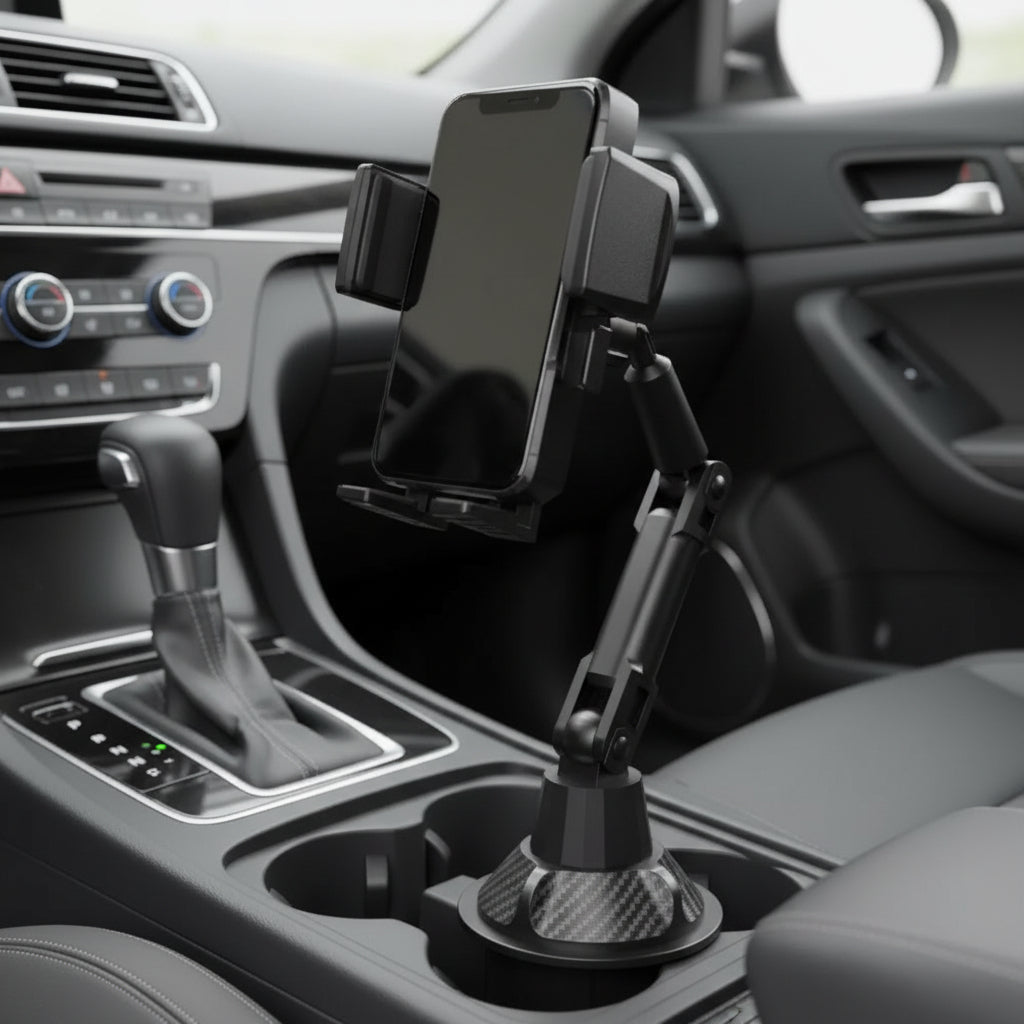 Soporte Celular Para Auto Tecnolab TL503 Posa Vasos Negro – imagen 3