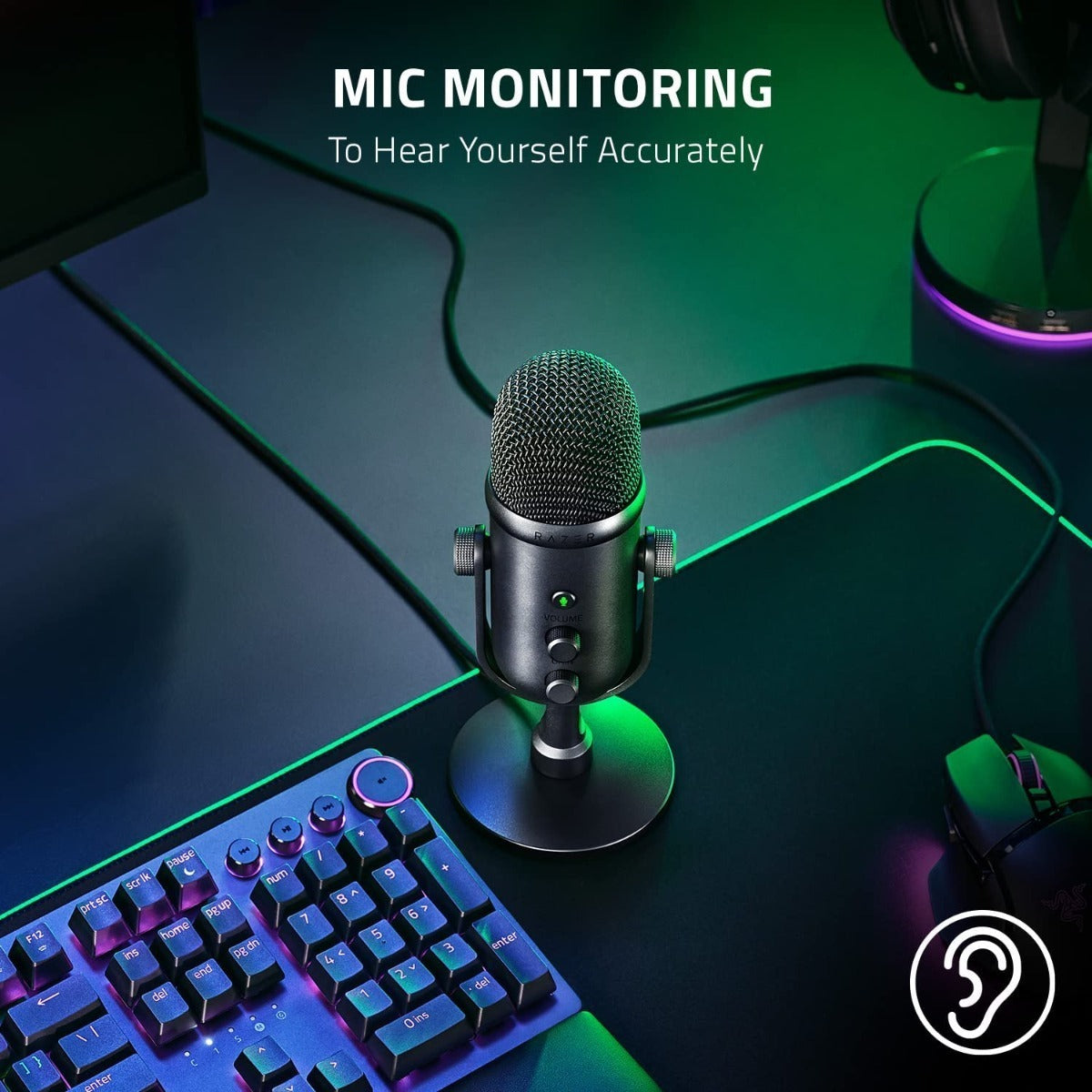 Micrófono Streamer Razer Seiren V2 Pro Usb Profesional Mic Dinámico – imagen 3
