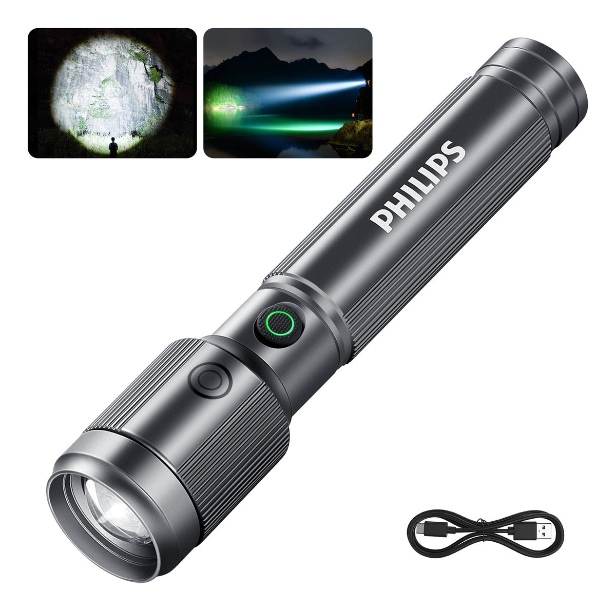 Linterna Recargable Philips 15w Tipo C 650 lm SFL2141/56 Gris – imagen 3