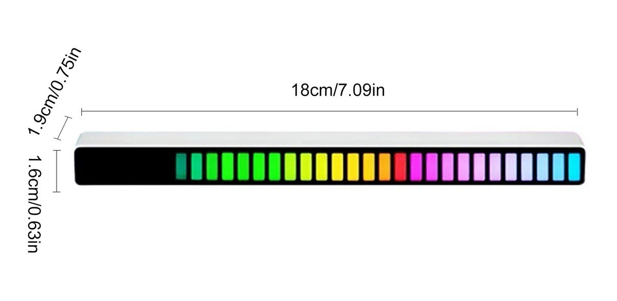 Barra De luz Led Rgb Inalambrica Luz de Ritmo D08 Gris – imagen 3