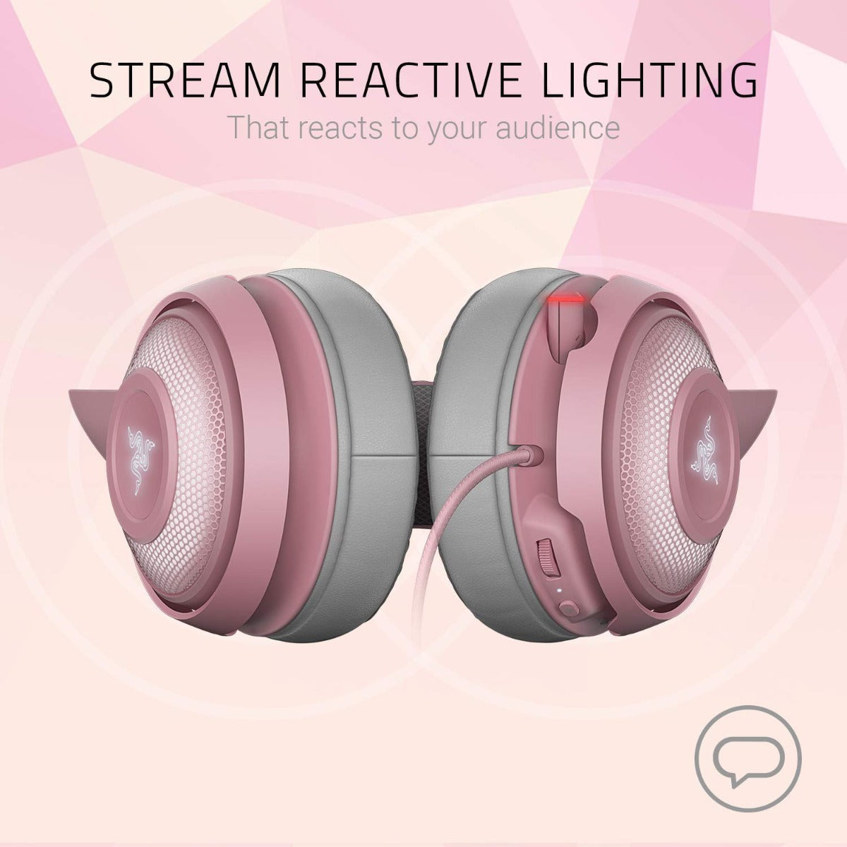 Audifonos Gamer Razer Kraken Kitty Chroma Rgb Usb Rosado – imagen 4