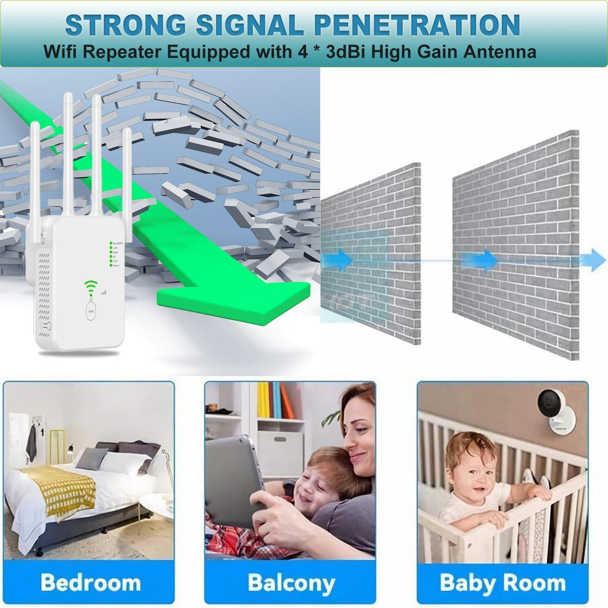 Repetidor Wifi 5g 2.4g Fácil Instalación 300 Mpbs Blanco – imagen 4