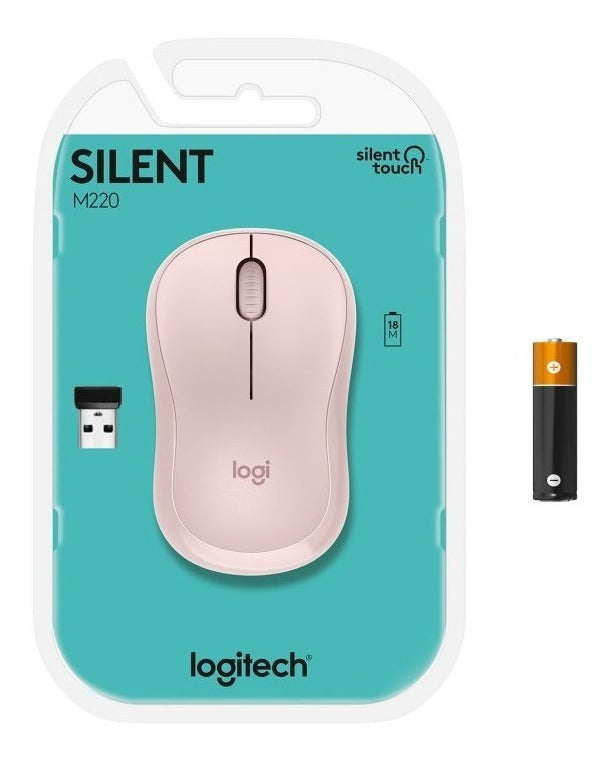 Mouse Inalámbrico Logitech M220 Silencioso Rosado – imagen 2