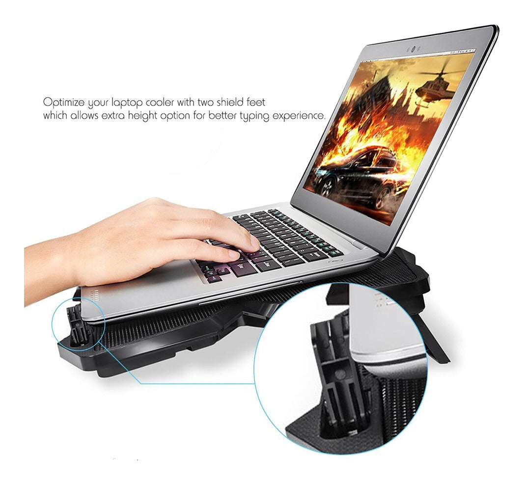 Ventilador Notebook Gamer Cool Cold Hasta 17' K25 Negro – imagen 7