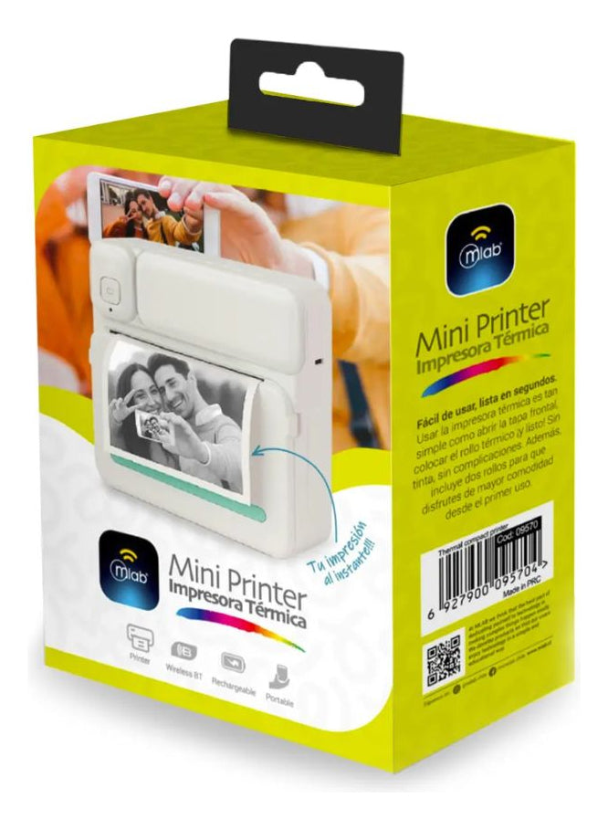 Mini Impresora Térmica Mlab 9570 Mini Printer Blanco – imagen 3