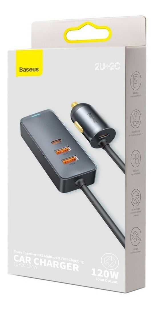 Cargador De Auto Multi Puerto Pps Usb Tipo C 120 W Baseus – imagen 5