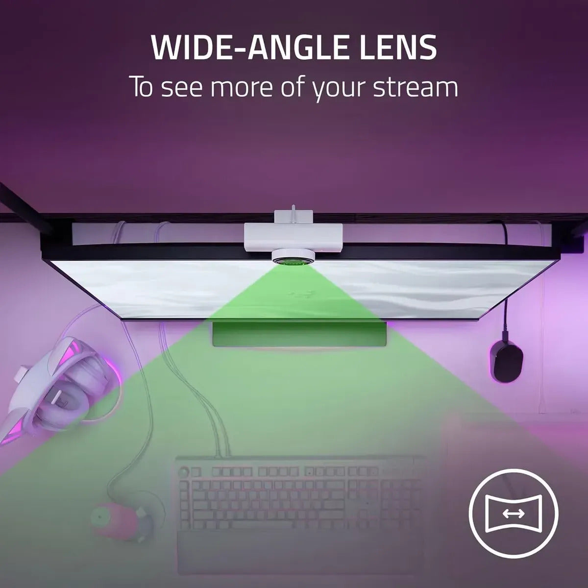 Camara Webcam Razer Kiyo V2 X Full Hd 1440p 60fps Blanco – imagen 4