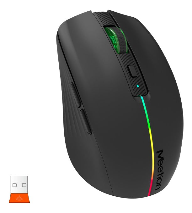 Mouse Vertical Dual Wireless Bluetooth Meetion Btm002 Negro – imagen 3