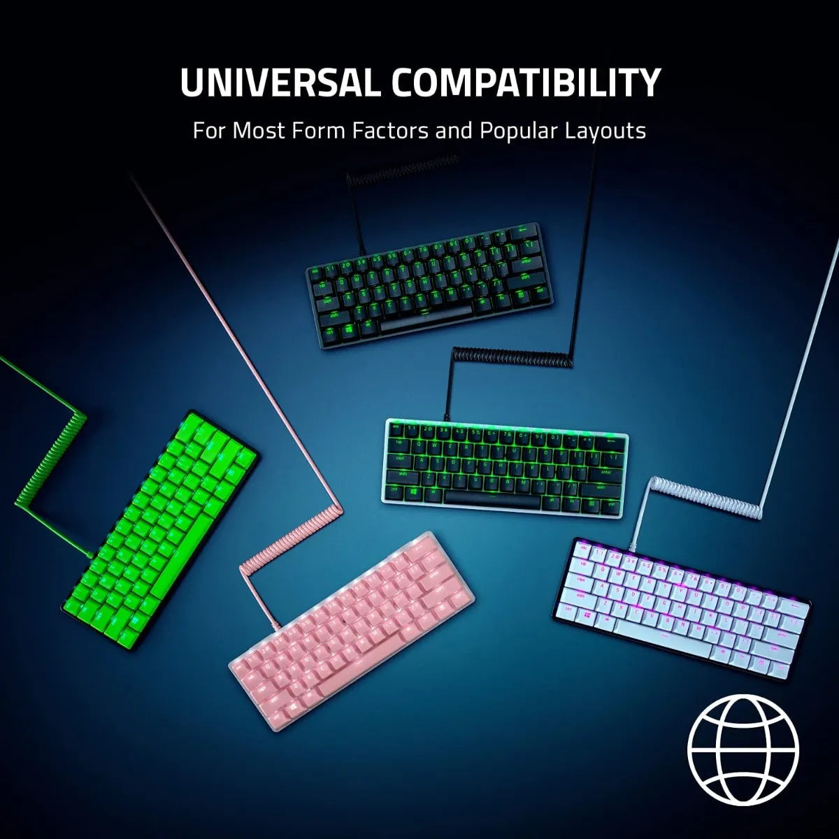 Razer Pbt Keycaps + Cable Para Teclados Mecánicos Ingles Us Verde – imagen 3
