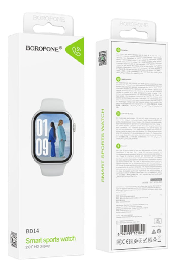 Smartwatch Reloj Inteligente Bluetooth Borofone Bd14 Blanco – imagen 2
