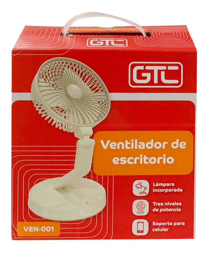 Ventilador De Escritorio Plegable Con Luz Gtc Ven-001 Blanco – imagen 3