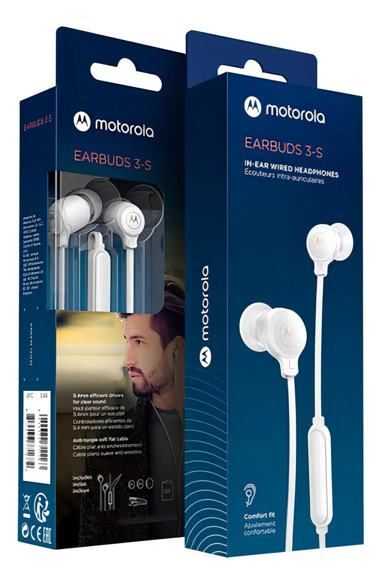 Audífonos In Ear Motorola Earbuds 3S Jack 3.5mm Blanco – imagen 3