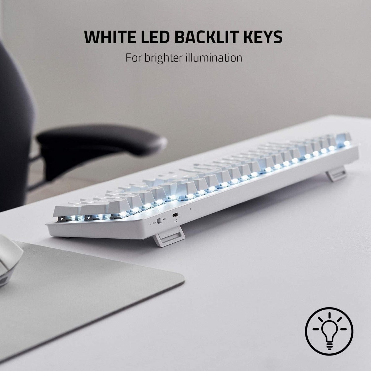 Teclado Razer Mecanico Pro Type Bluetooth Wireless Blanco – imagen 4