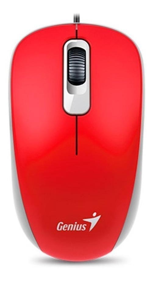 Mouse Genius Dx-110 Usb Optico Rojo – imagen 3