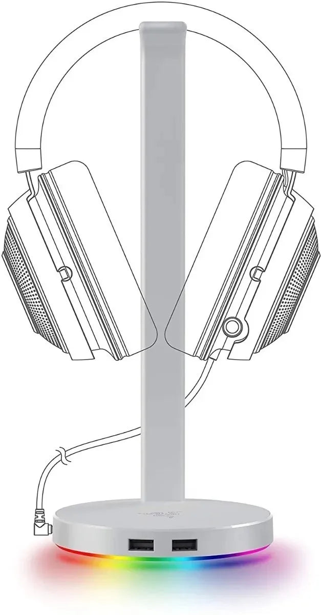 Soporte De Audifonos Razer Base Station V2 Chroma Usb Hub Rosado – imagen 2