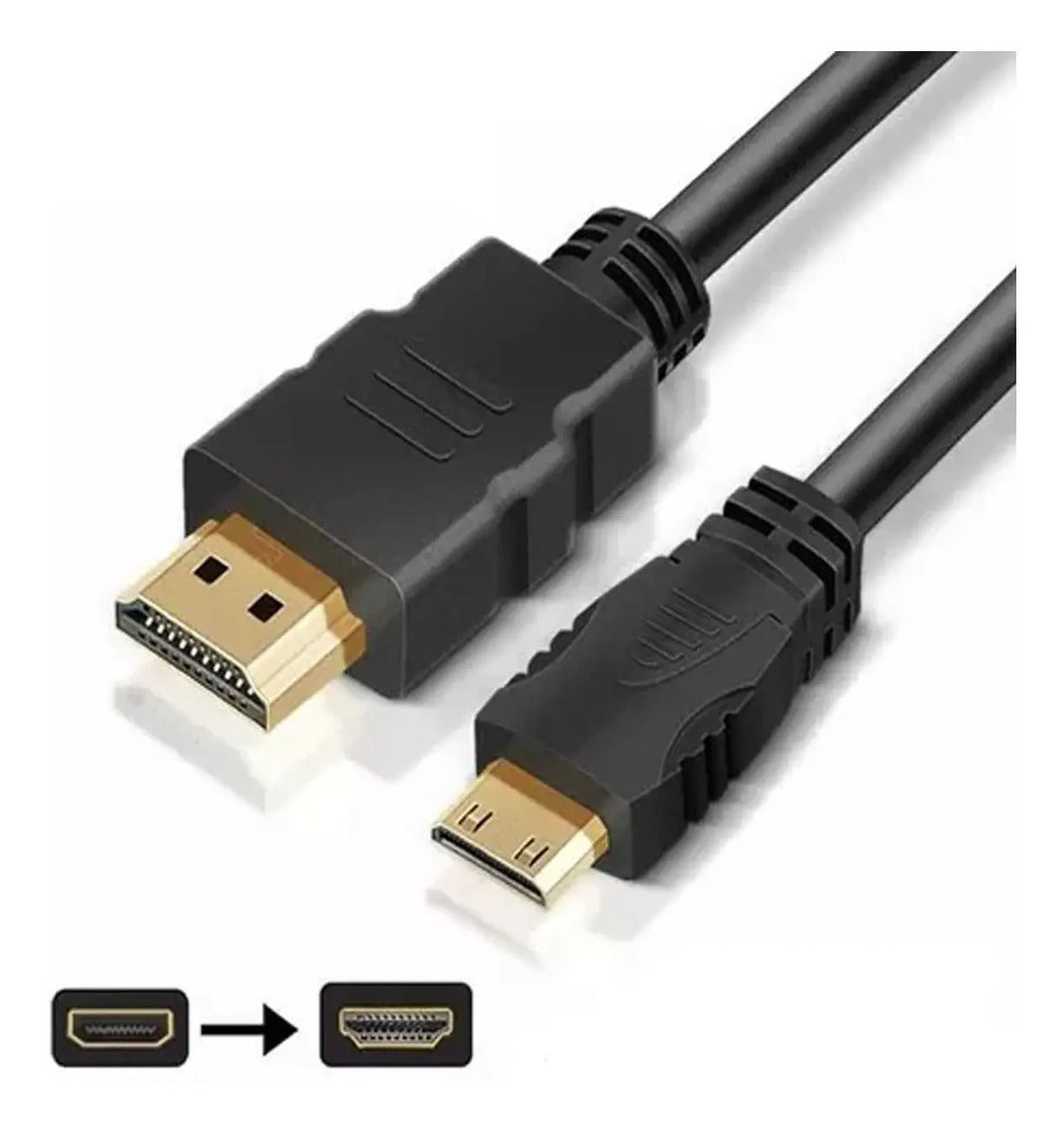 Cable Mini Hdmi a Hdmi 1 Metro Negro – imagen 2