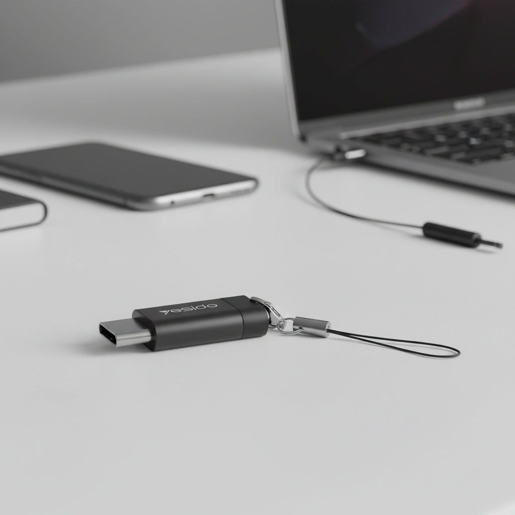 Adaptador Mirco Usb a Tipo C Yesido Gs04 Negro – imagen 2