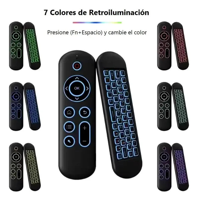 Control Remoto Air Mouse M5 con Teclado QWERTY Retroiluminado Bluetooth 5.2 - vista 4