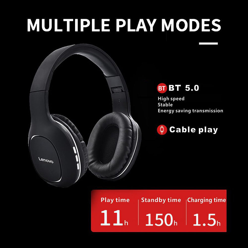 Audifonos Bluetooth Lenovo HD 300 Negro – imagen 3