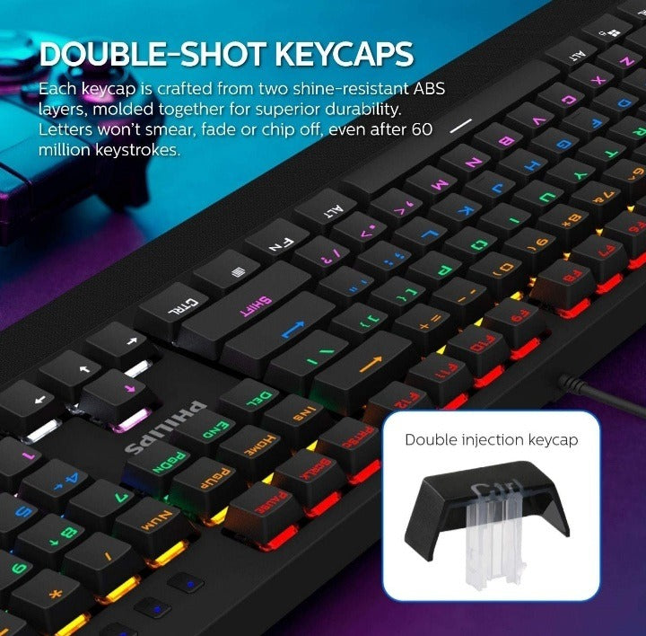 Teclado Gamer Mecanico Philips Rgb G413 SPK8413 Negro – imagen 3