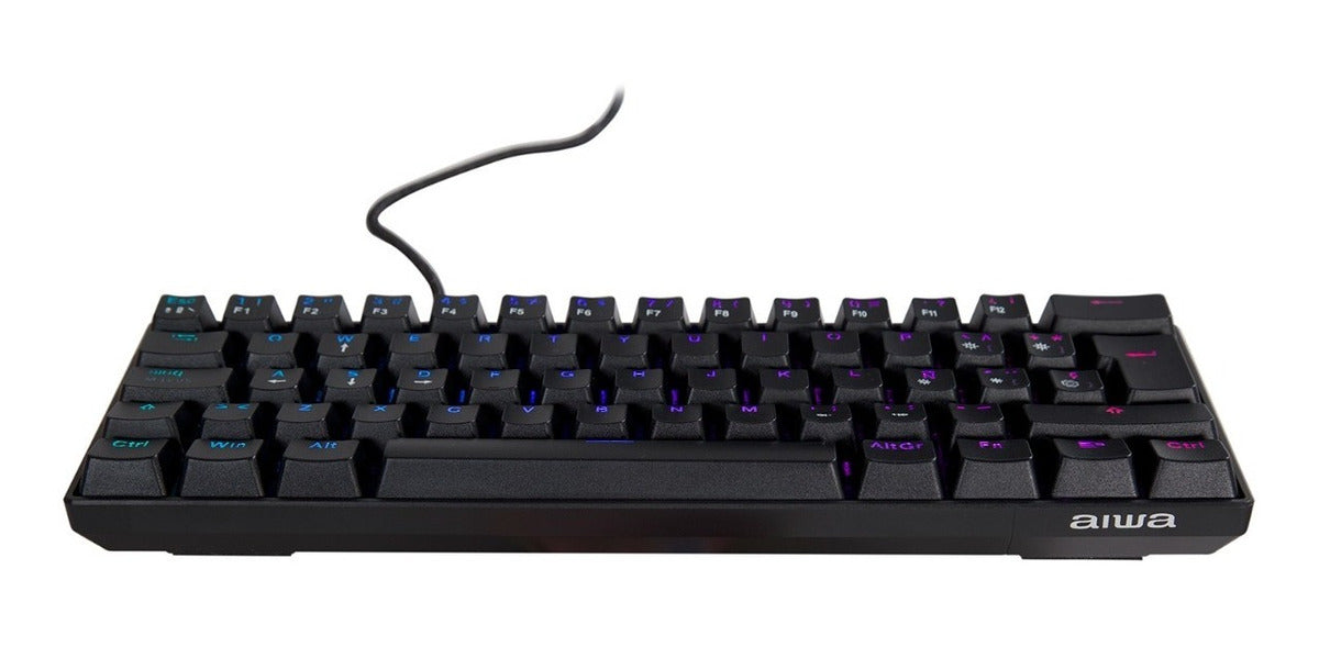 Teclado Gamer Mecanico Aiwa Gk100 RGB 60% Español Negro – imagen 3