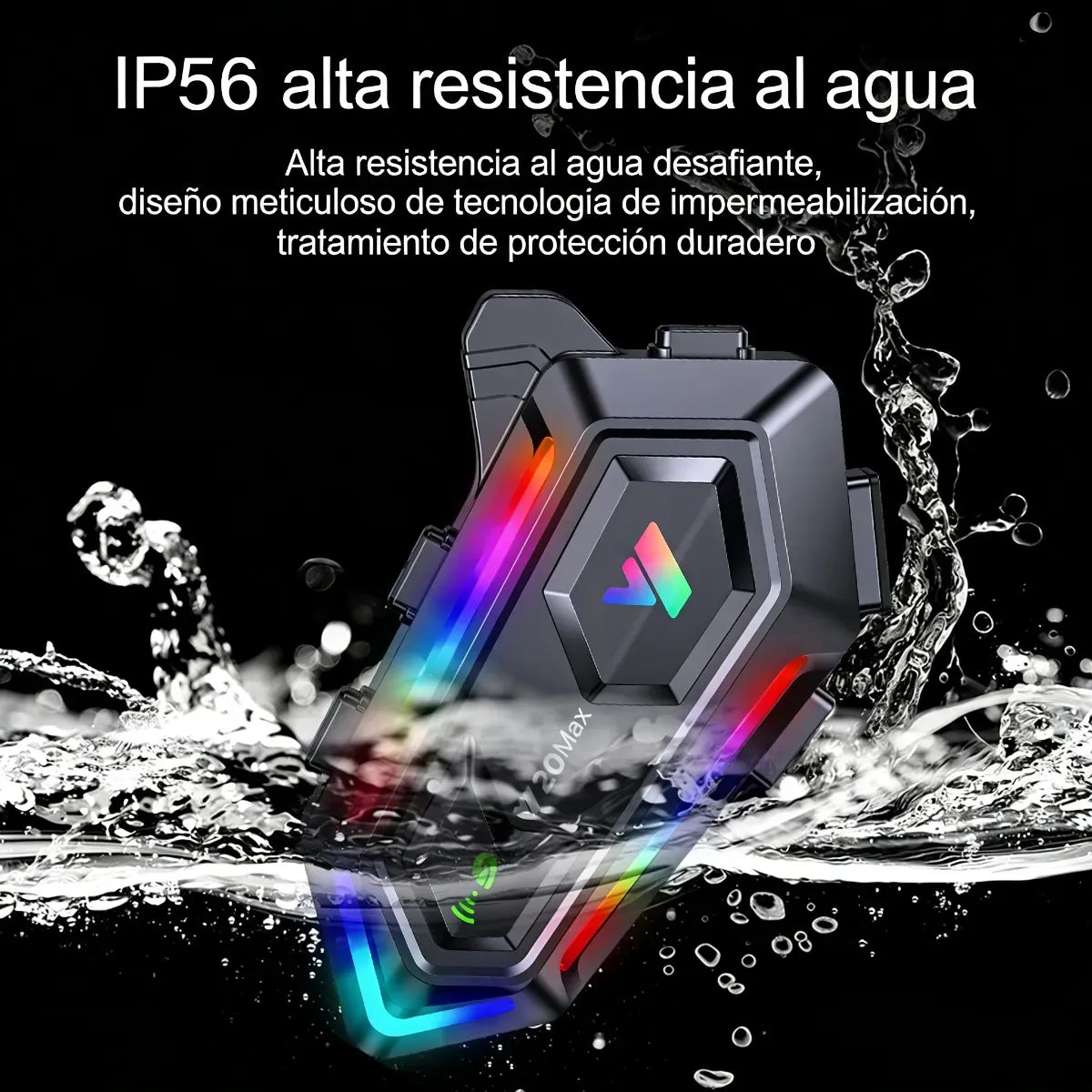Intercomunicador Para Casco Moto Bluetooth Moto Y20 Max Negro
