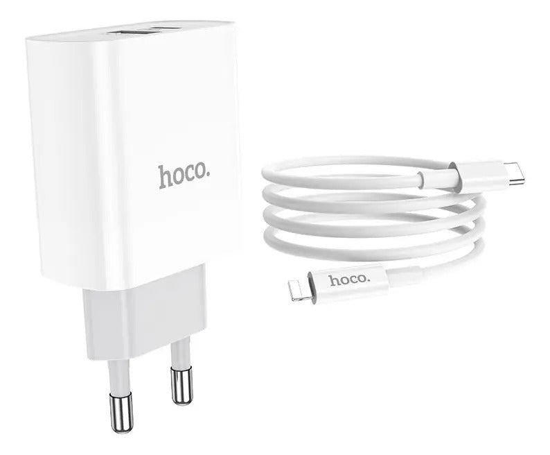 Cargador Hoco C80a 20w Carga Rapida QC3.0 + Cable Lightning – imagen 3