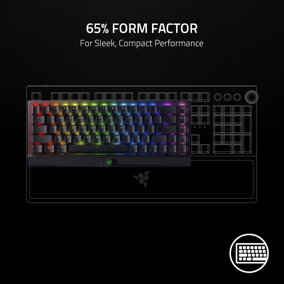 Teclado Gamer Mecanico Razer Blackwidow V3 Mini Español Negro – imagen 2