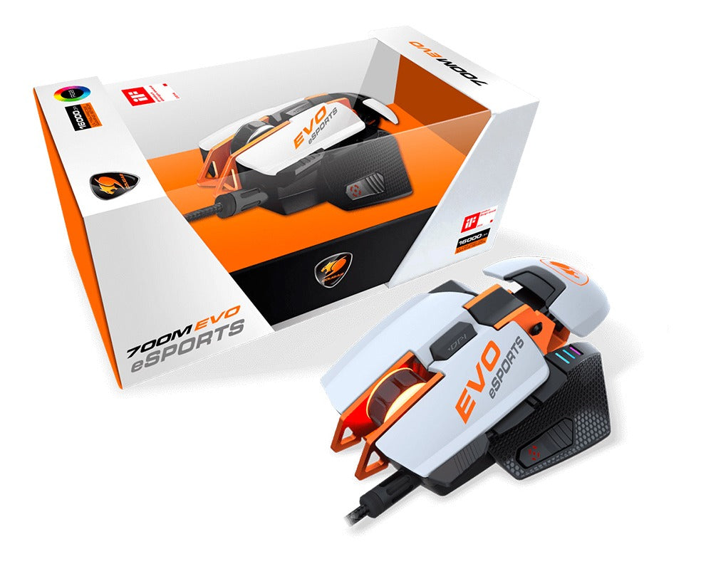 Mouse Gamer Cougar Rgb 700m Evo Esports 8 Botones Blanco – imagen 2