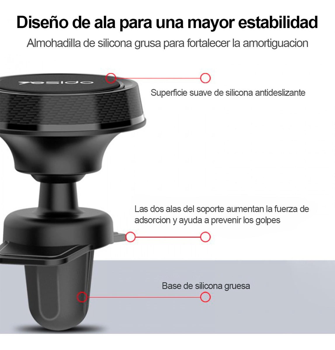 Soporte Holder Porta Celular Magnetico Marca Yesido C61 – imagen 2