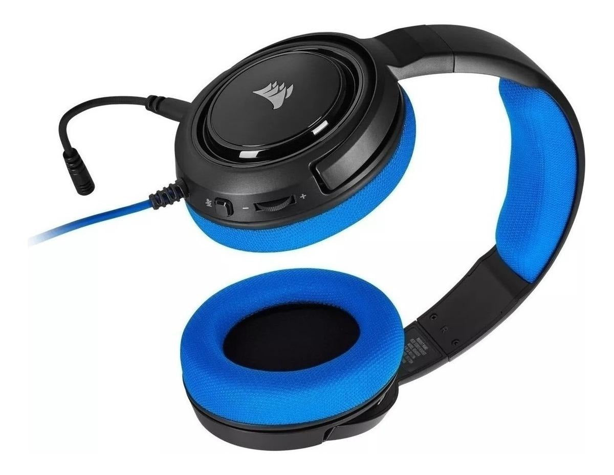 Audifonos Gamer Corsair Hs35 Pc Ps5 Xbox Switch Negro Azul – imagen 2