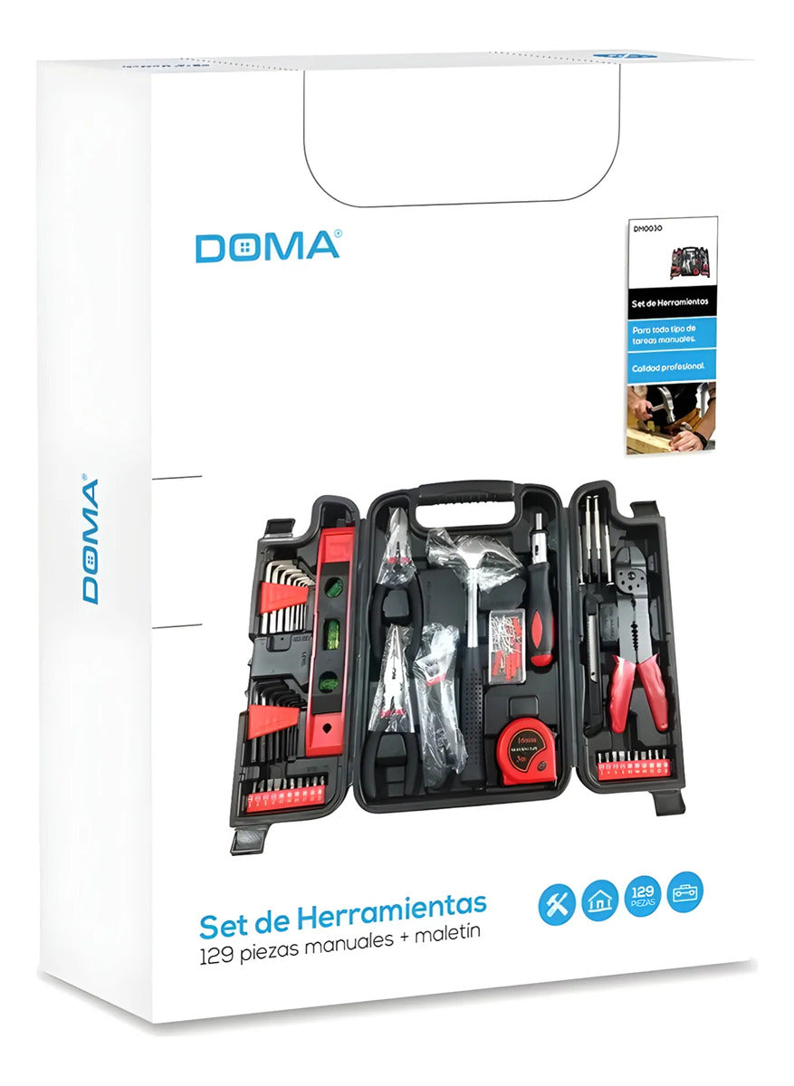 Set de Herramientas Doma 129 Piezas Multiusos Con Maletín DM-0030 Negro – imagen 2