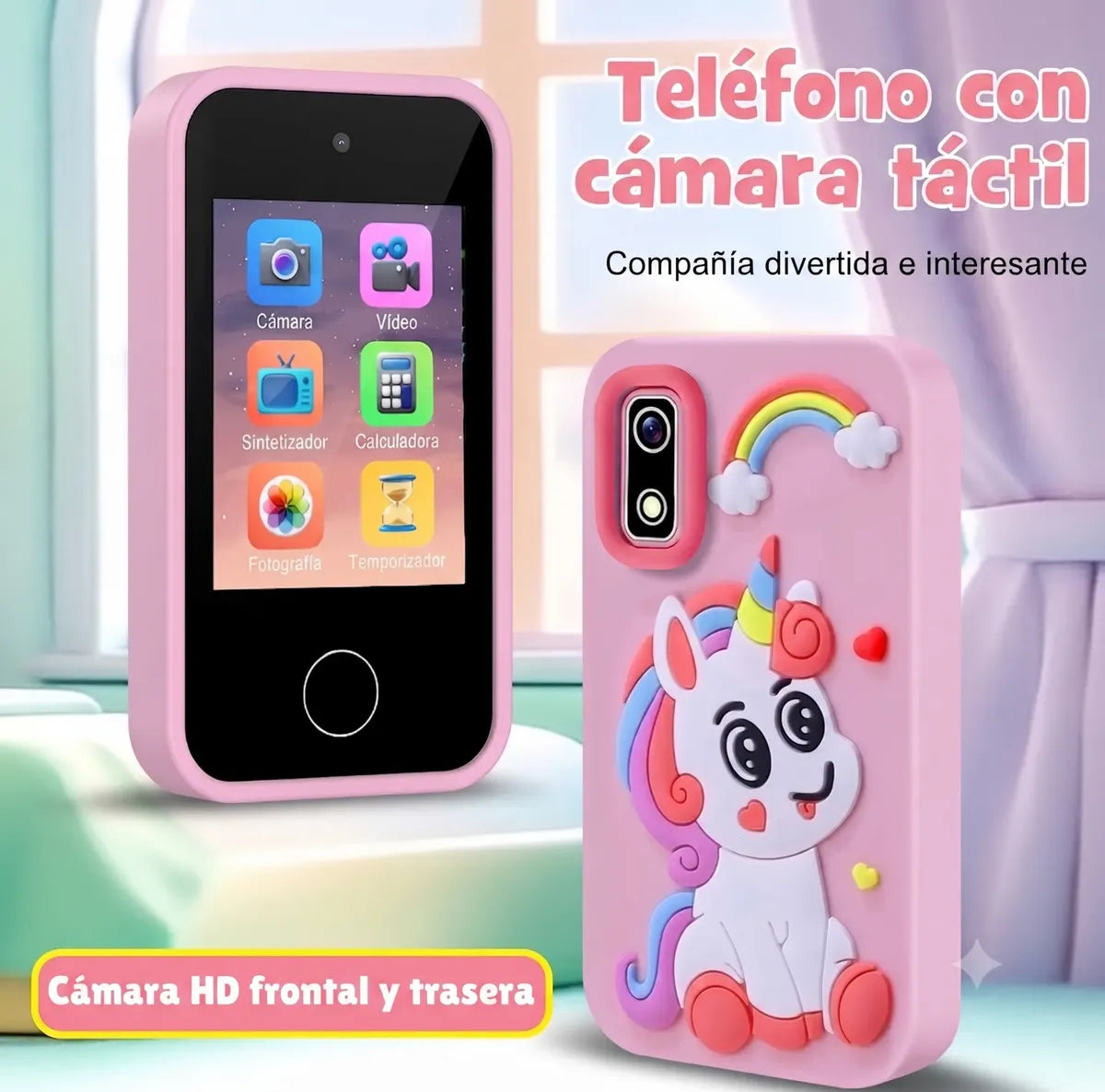 Teléfono Infantil Qiop A10 con Cámara 48 MP y Pantalla 2.8" Rosa - vista 4