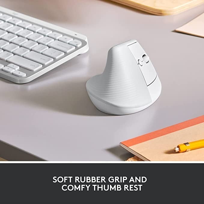 Mouse Bluetooth Logitech Ergonomic Lift Vertical Blanco – imagen 5