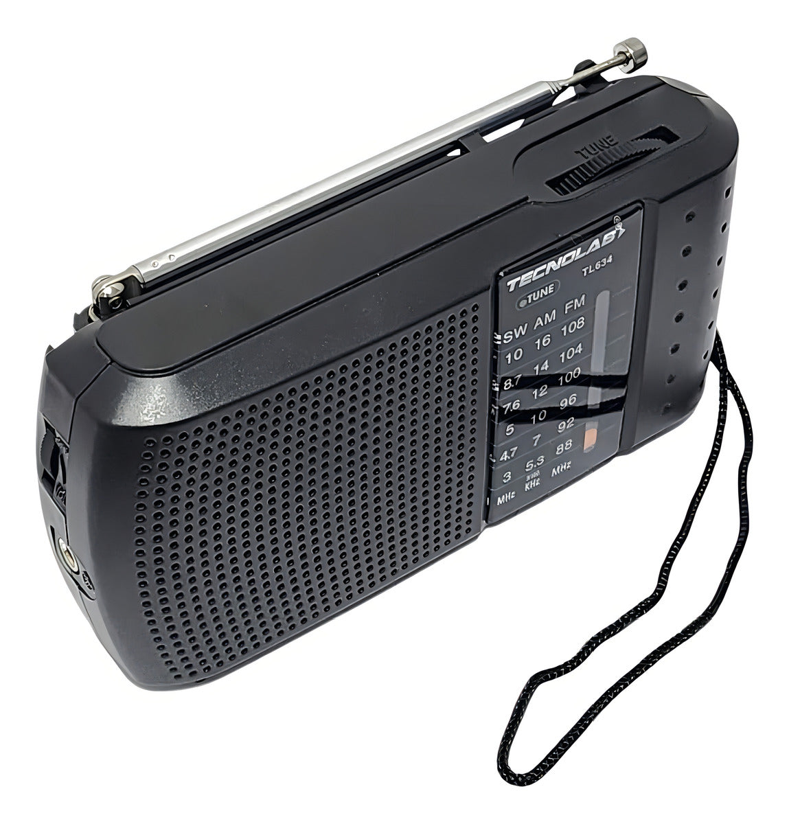 Radio Portátil de Bolsillo AM/FM/SW Tecnolab TL634 Negro