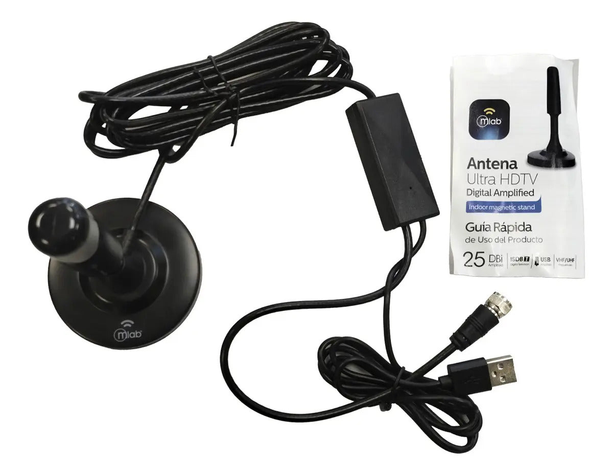Antena Ultra Hdtv Digital Amplificadora Mlab 9560 Negro – imagen 2