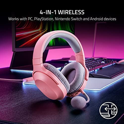 Audifonos Gamer Razer Inalambricos Barracuda X Rosado – imagen 6