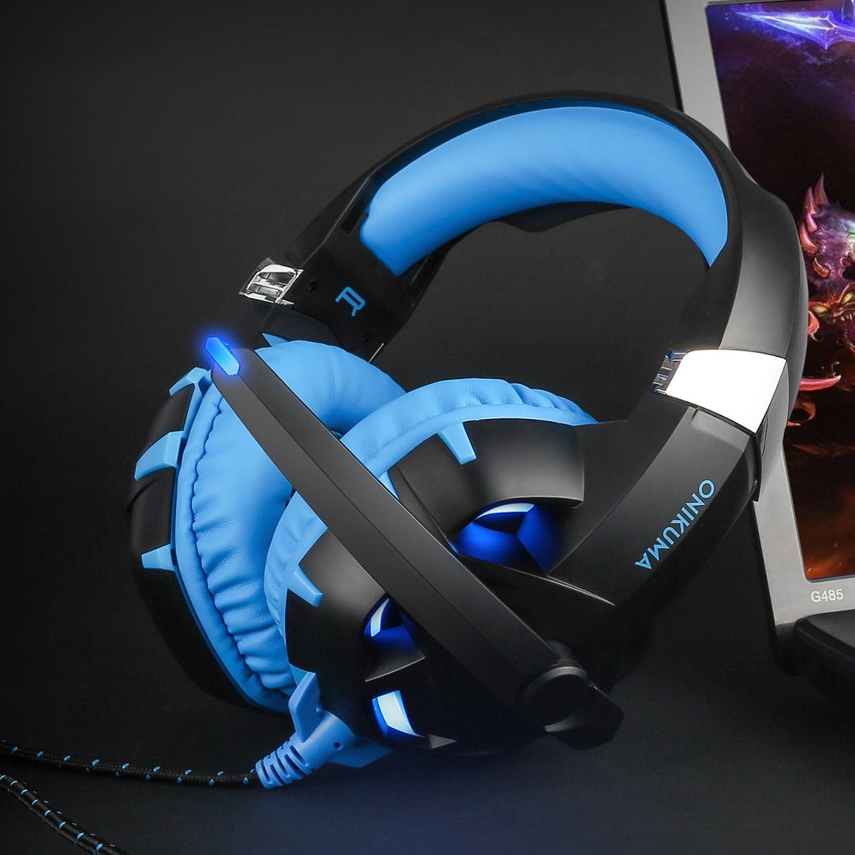 Audfonos Gamer Onikuma K2 7.1 Virtual Pc Ps4 Switch Xbox Azul – imagen 4