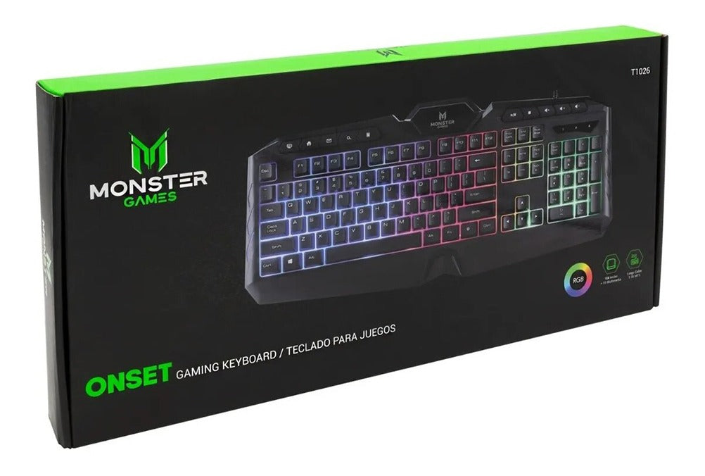 Teclado Gamer Monster Onset Rgb Negro – imagen 2