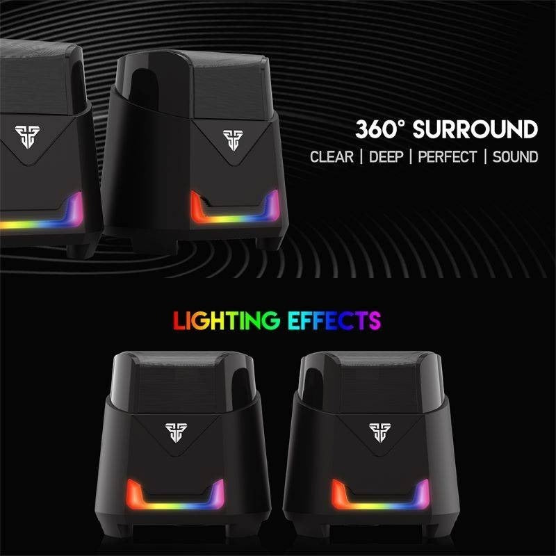 Parlantes Gamer Fantech Hellscream Gs205 Rgb Negro – imagen 4