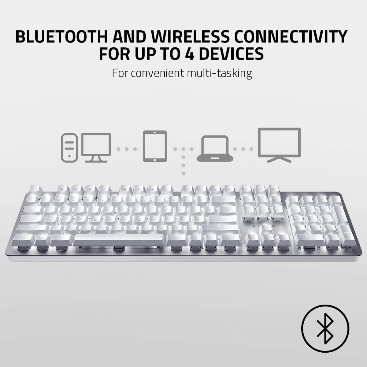 Teclado Razer Mecanico Pro Type Bluetooth Wireless Blanco – imagen 2