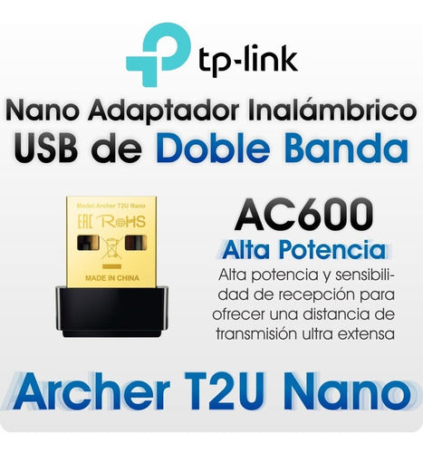 Adaptador Usb Wifi Ac600 Archer T2u Dual Band 600mbp Tp-link – imagen 5