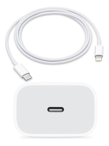 Cargador + Cable iPhone 11 12 iPad Tipo C 20w Carga Rapida – imagen 2