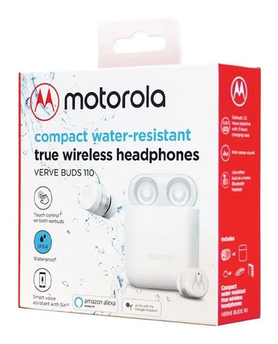 Audífonos Bluetooth Motorola Vervebuds 110 True Wireless Blanco – imagen 2