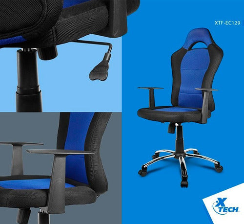 Silla Gamer Xtech Dragon Xtf-Ec129 Negro Azul – imagen 3