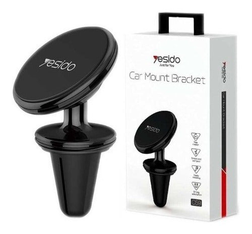 Soporte De Auto Para Celular Magnetico Yesido C59 Negro – imagen 3