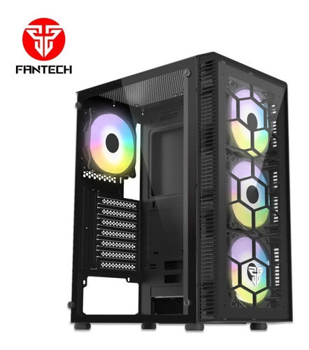 Gabinete Gamer Fantech Rgb Hexa Cg73 Negro – imagen 5