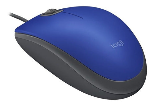Mouse Alambrico Usb Logitech M110 Blue Silencioso – imagen 2